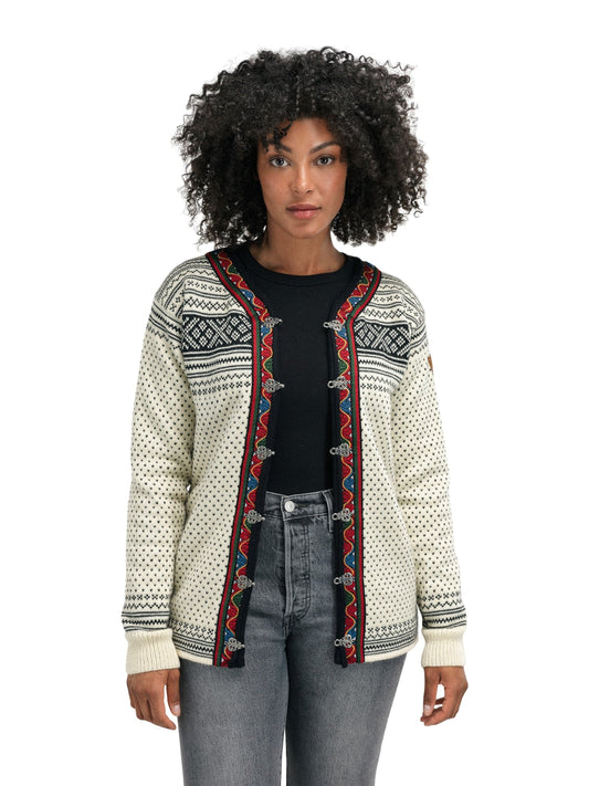 Dale of Norway Women Setesdal Unisex Jacket - Norwegian Wool OFFWHITE BLACK
