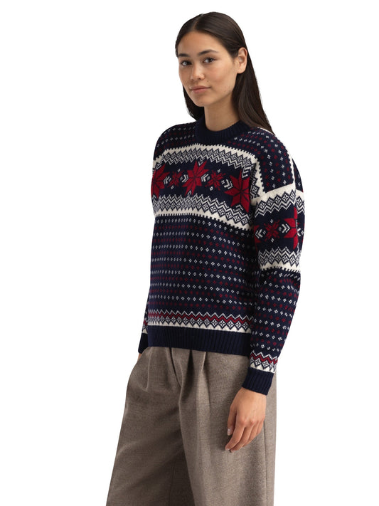 Dale of Norway Women Egersund Women's sweater Navy Off White Red Rose