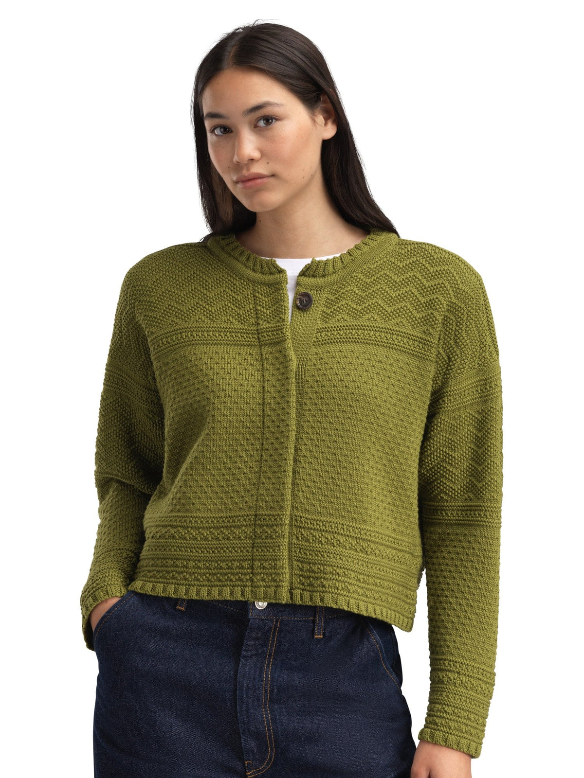 Dale of Norway Women Lusa Women's Cardigan Alum Green