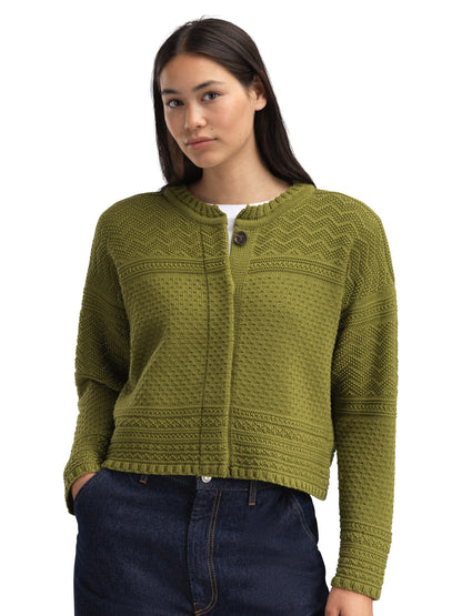 Dale of Norway Women Lusa Women's Cardigan Alum Green