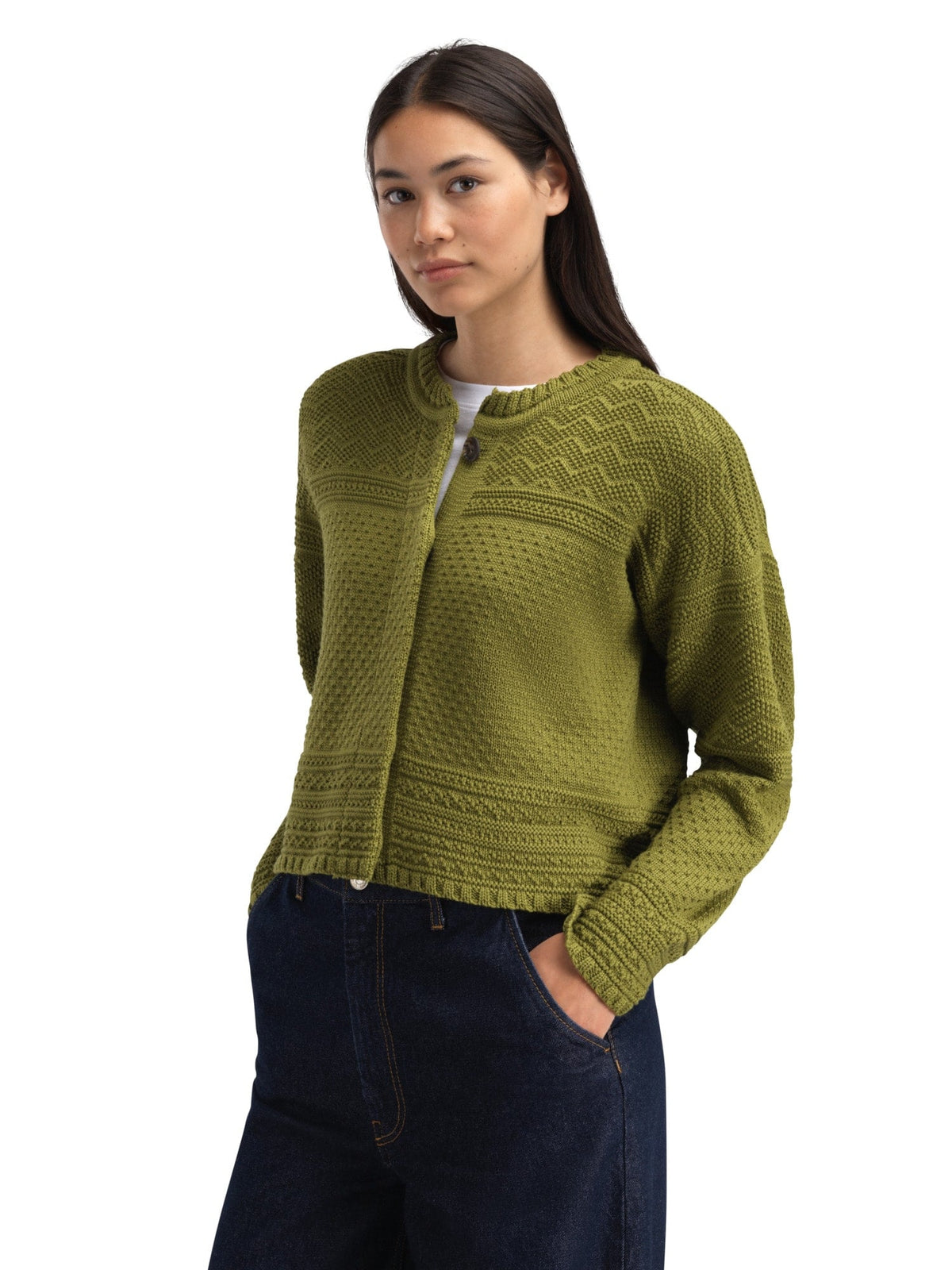 Dale of Norway Women Lusa Women's Cardigan Alum Green