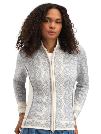 Dale of Norway Women Christiania Fem Jacket Offwhite Metalgrey