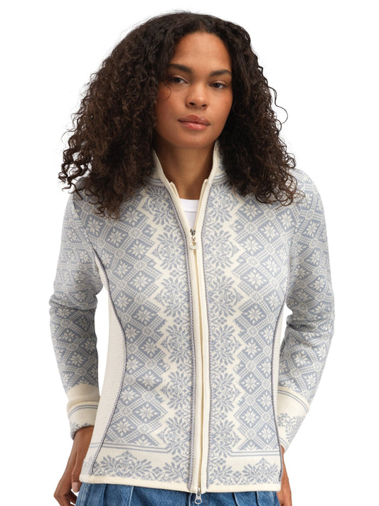 Dale of Norway Women Christiania Fem Jacket Offwhite Metalgrey