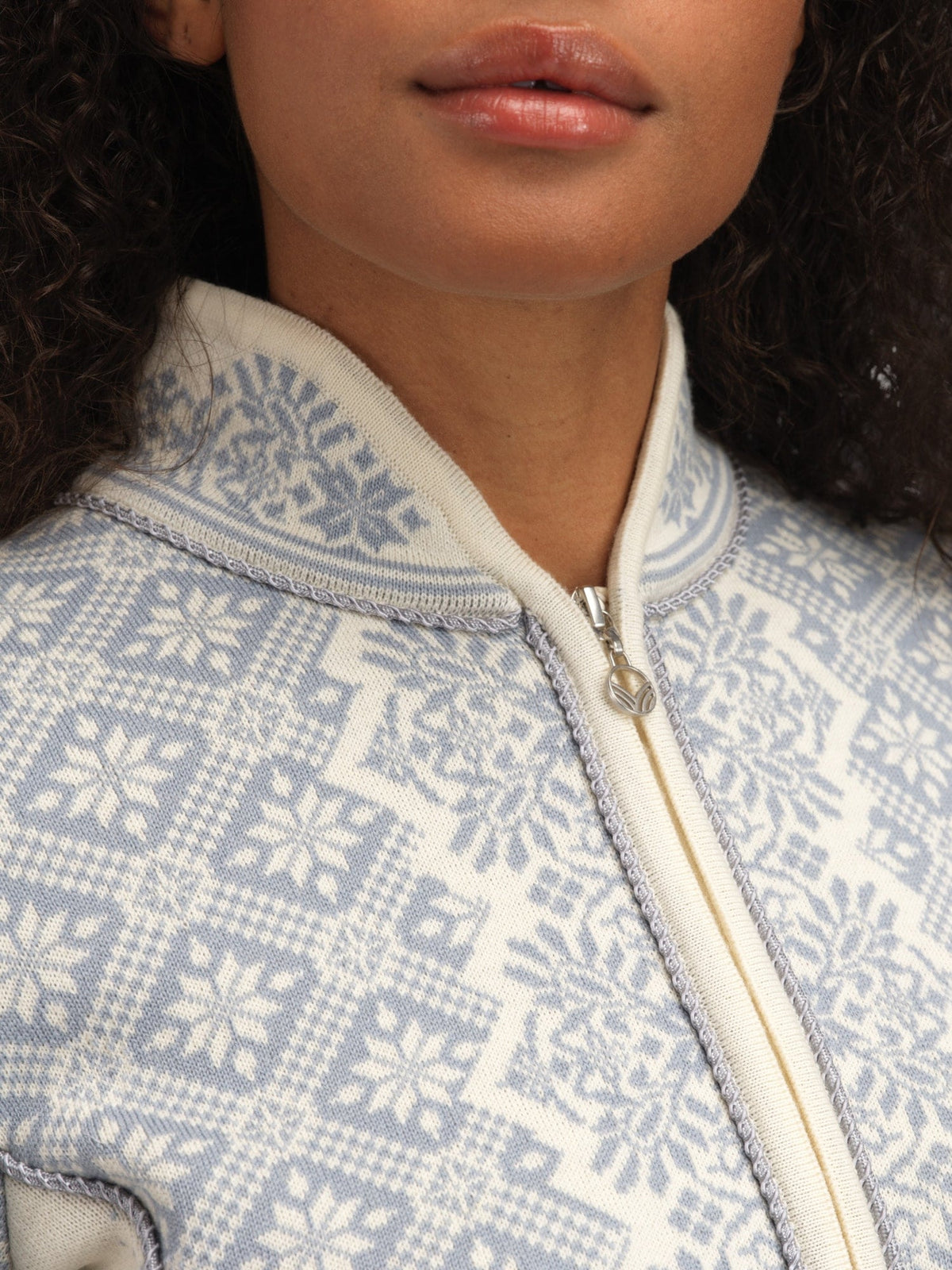 Dale of Norway Women Christiania Fem Jacket Offwhite Metalgrey