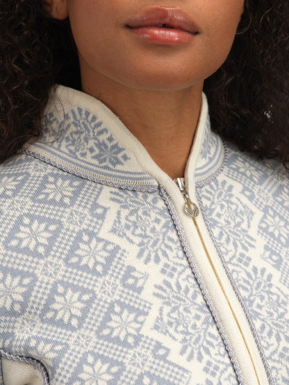 Dale of Norway Women Christiania Fem Jacket Offwhite Metalgrey
