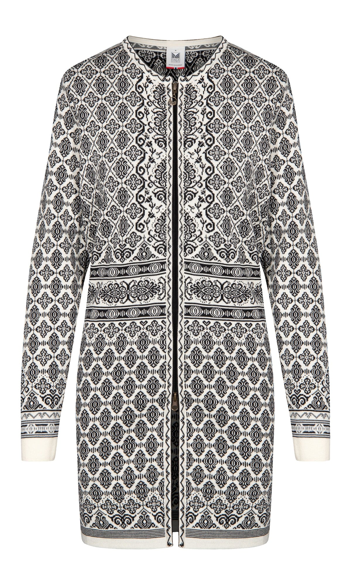 Dale of Norway Women Ingeborg Fem Jacket Offwhite Black Gravuvig Smoke