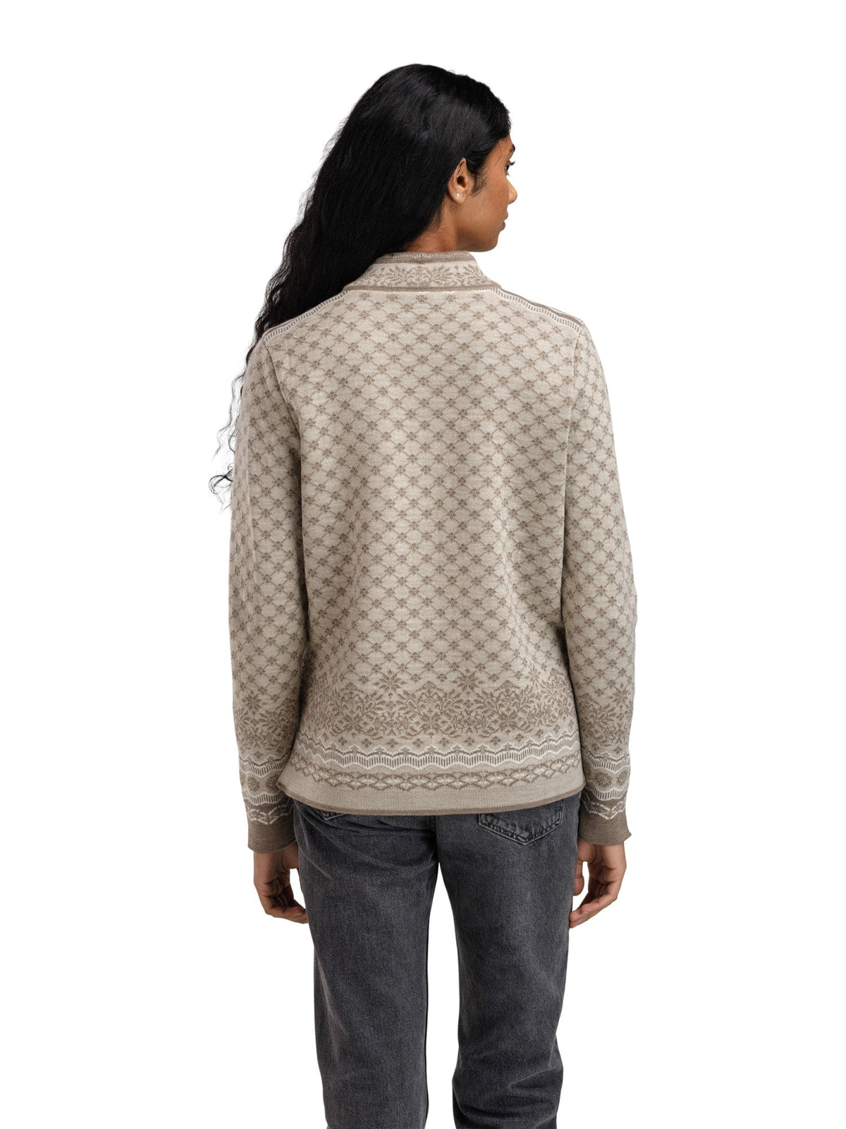 Dale of Norway Women Solfrid Fem Jacket Mountainstone Sand Offwhite