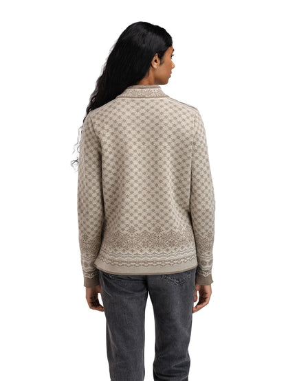 Dale of Norway Women Solfrid Fem Jacket Mountainstone Sand Offwhite