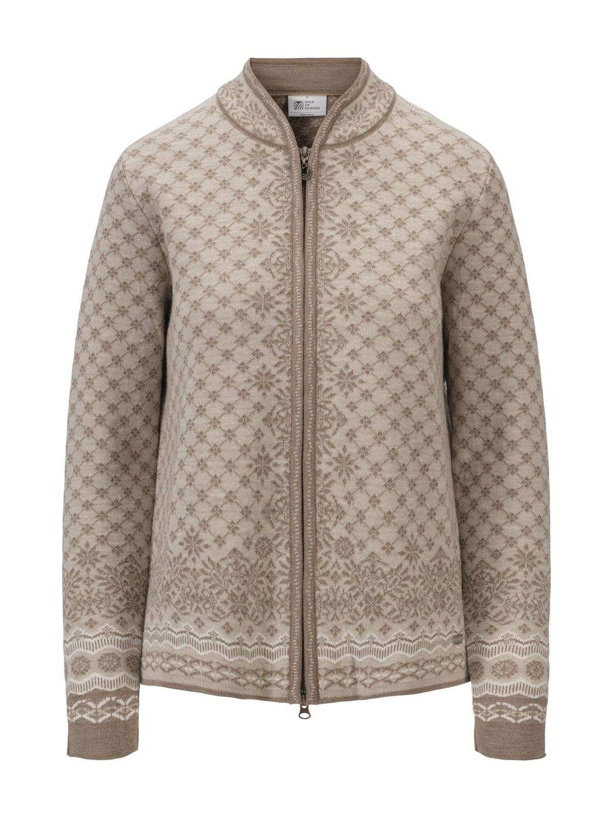 Dale of Norway Women Solfrid Fem Jacket Mountainstone Sand Offwhite