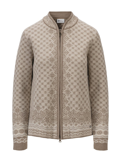 Dale of Norway Women Solfrid Fem Jacket Mountainstone Sand Offwhite