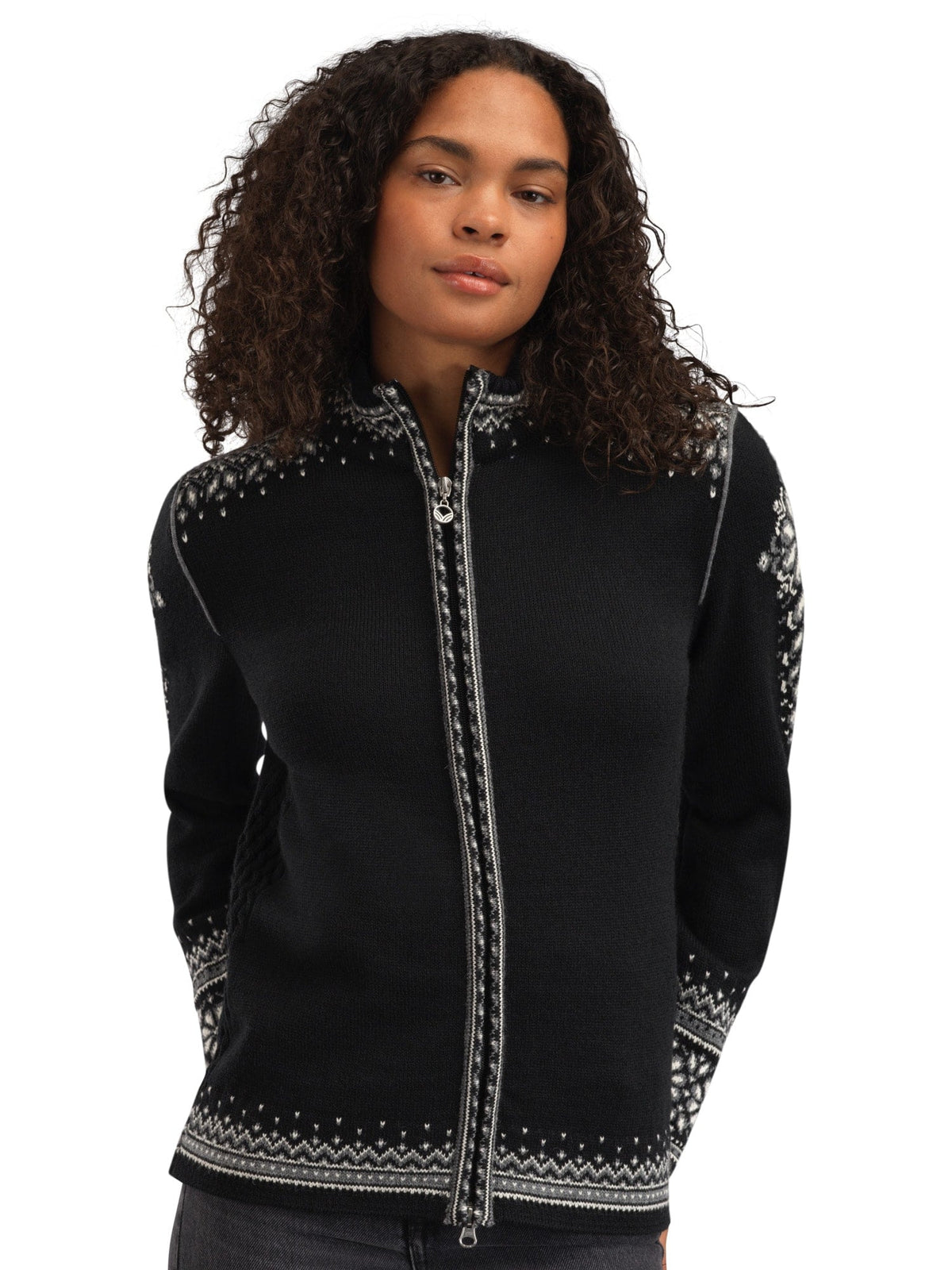 Dale of Norway Women 140th Anniversary Women’s Wool Jacket  BLACK OFFWHITE SMOKE