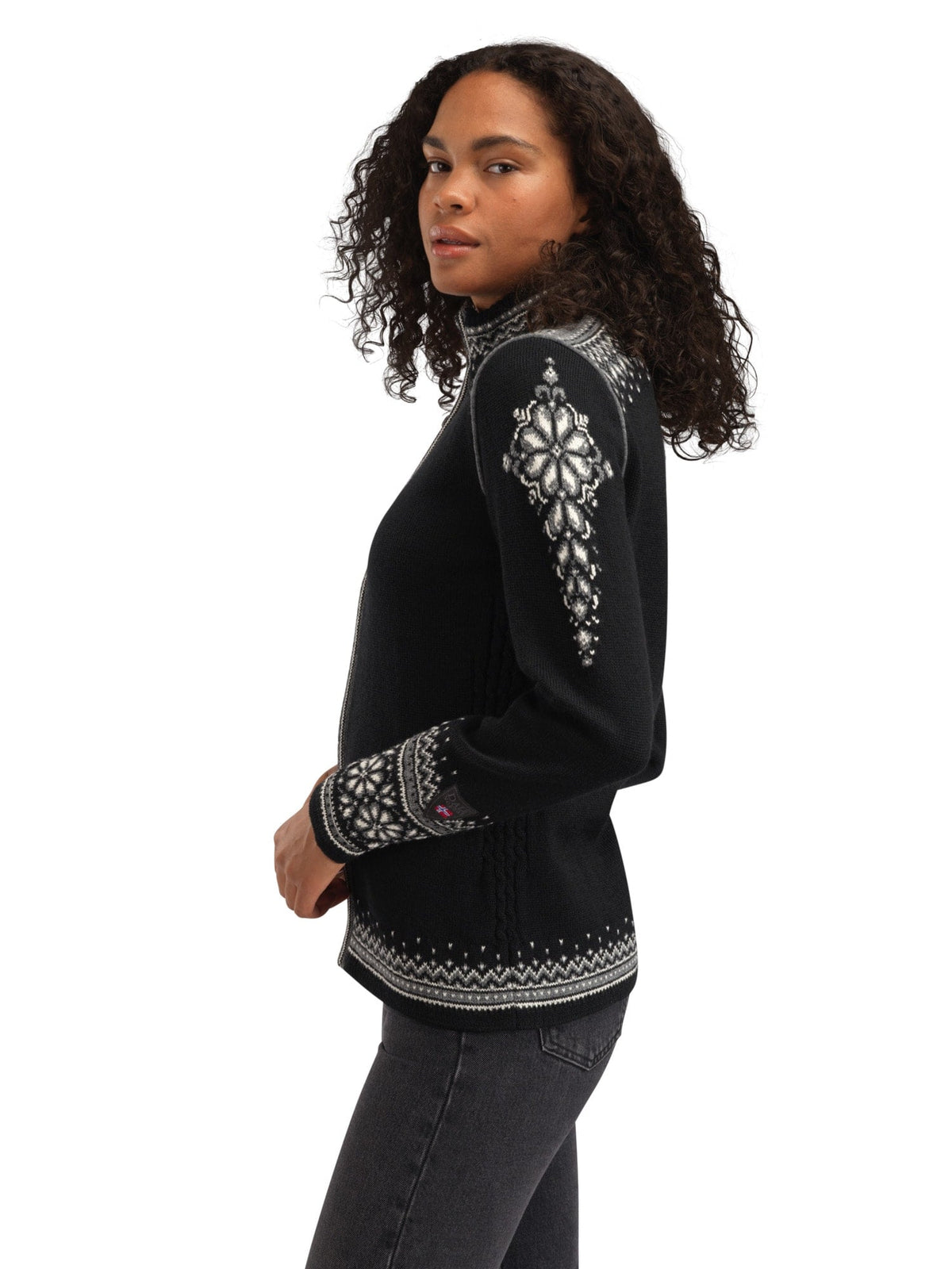 Dale of Norway Women 140th Anniversary Women’s Wool Jacket  BLACK OFFWHITE SMOKE