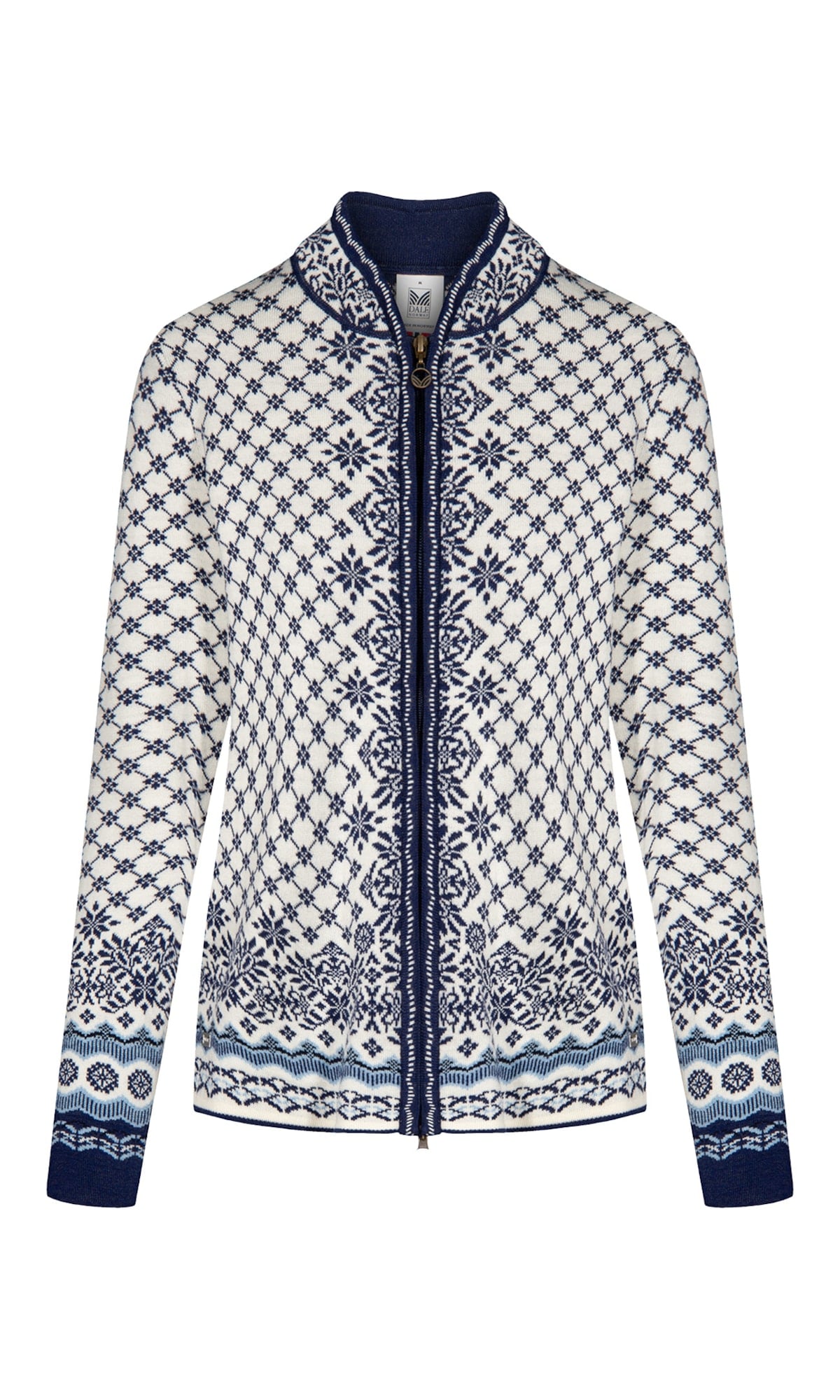 Dale of Norway Women Solfrid Women’s Jacket - Merino Wool OFFWHITE ELECTRICSTORM NAVY