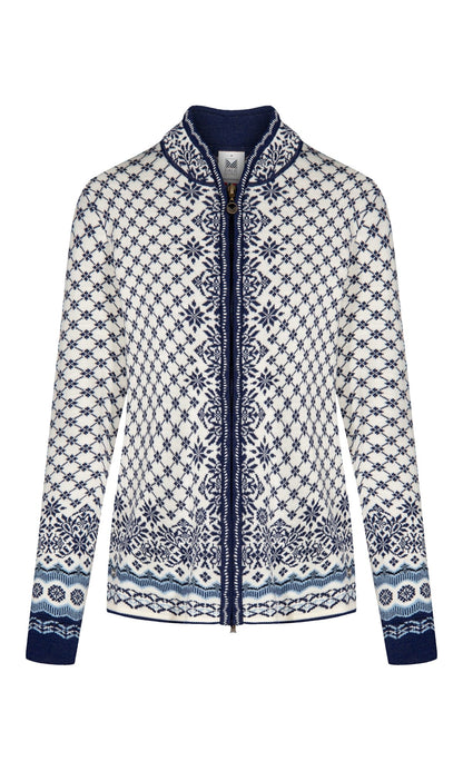 Dale of Norway Women Solfrid Women’s Jacket - Merino Wool OFFWHITE ELECTRICSTORM NAVY