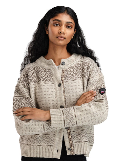 Dale of Norway Women Hannah Fem. Cardigan Birch Vanillasugar Nutmeg