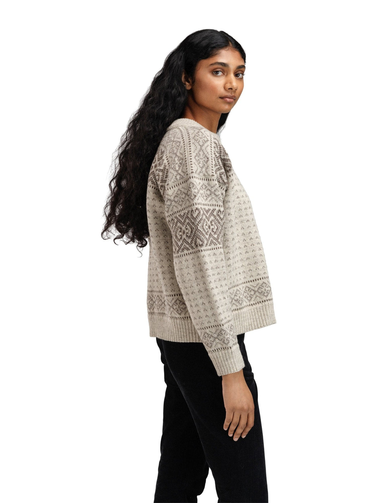 Dale of Norway Women Hannah Fem. Cardigan Birch Vanillasugar Nutmeg