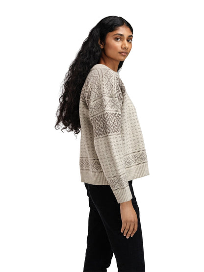 Dale of Norway Women Hannah Fem. Cardigan Birch Vanillasugar Nutmeg