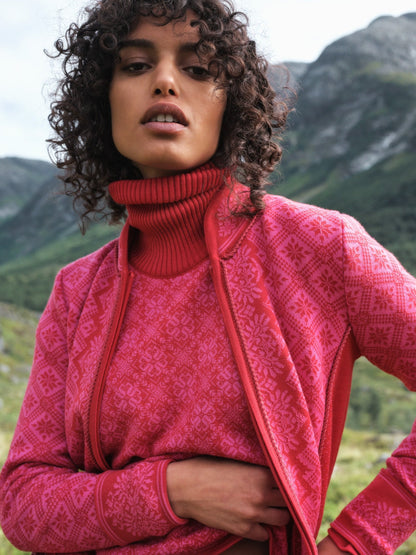 Dale of Norway Women Christiania Fem Jacket Raspberry Allium