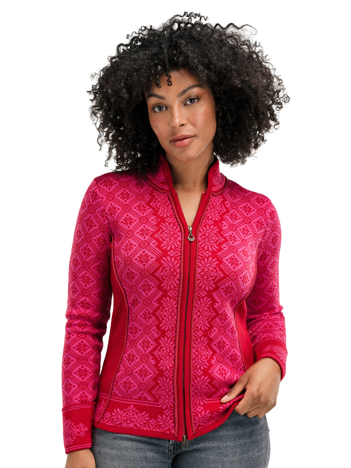 Dale of Norway Women Christiania Fem Jacket Raspberry Allium
