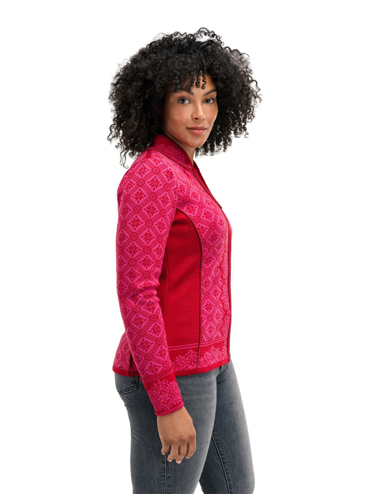 Dale of Norway Women Christiania Fem Jacket Raspberry Allium