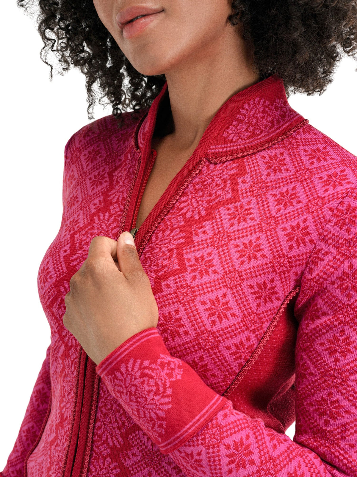 Dale of Norway Women Christiania Fem Jacket Raspberry Allium