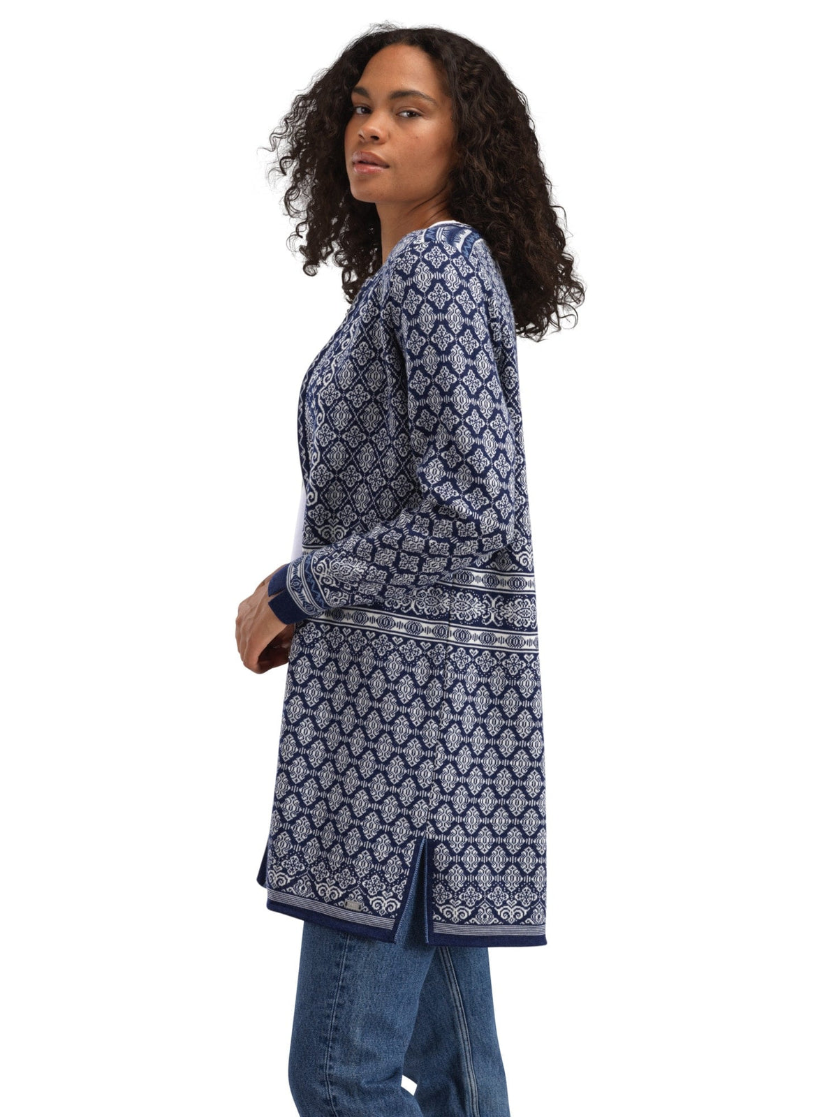 Dale of Norway Women Ingeborg Women’s Jacket - Merino ELECTRICSTORM OFFWHITE BLUE