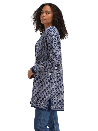 Dale of Norway Women Ingeborg Women’s Jacket - Merino ELECTRICSTORM OFFWHITE BLUE