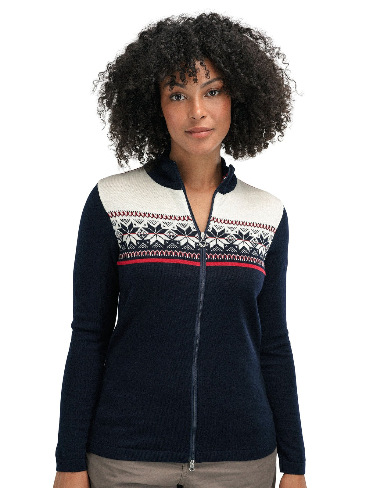 Dale of Norway Women Liberg Feminine Jacket Marine Offwhite Raspberry