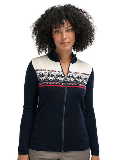 Dale of Norway Women Liberg Feminine Jacket Marine Offwhite Raspberry