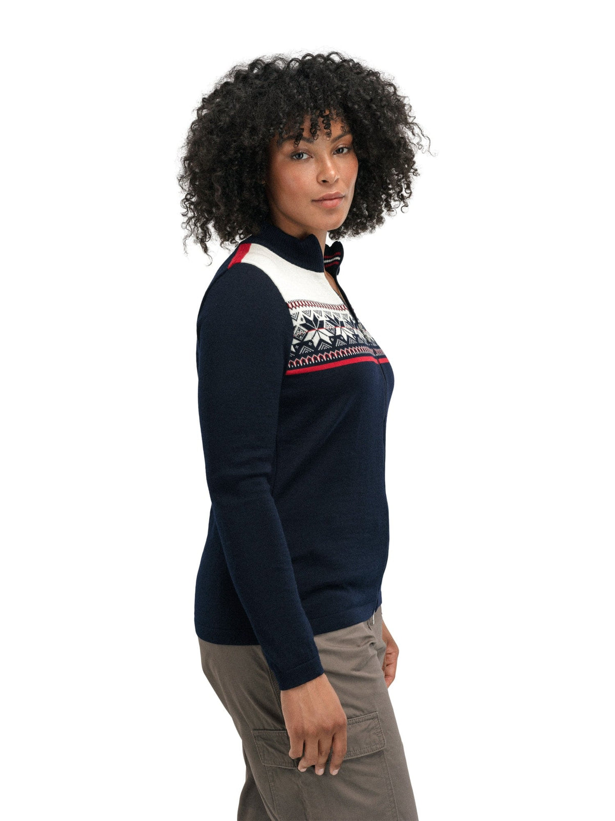 Dale of Norway Women Liberg Feminine Jacket Marine Offwhite Raspberry