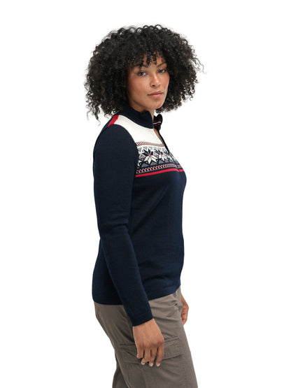 Dale of Norway Women Liberg Feminine Jacket Marine Offwhite Raspberry