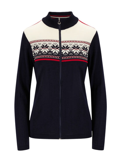 Dale of Norway Women Liberg Feminine Jacket Marine Offwhite Raspberry