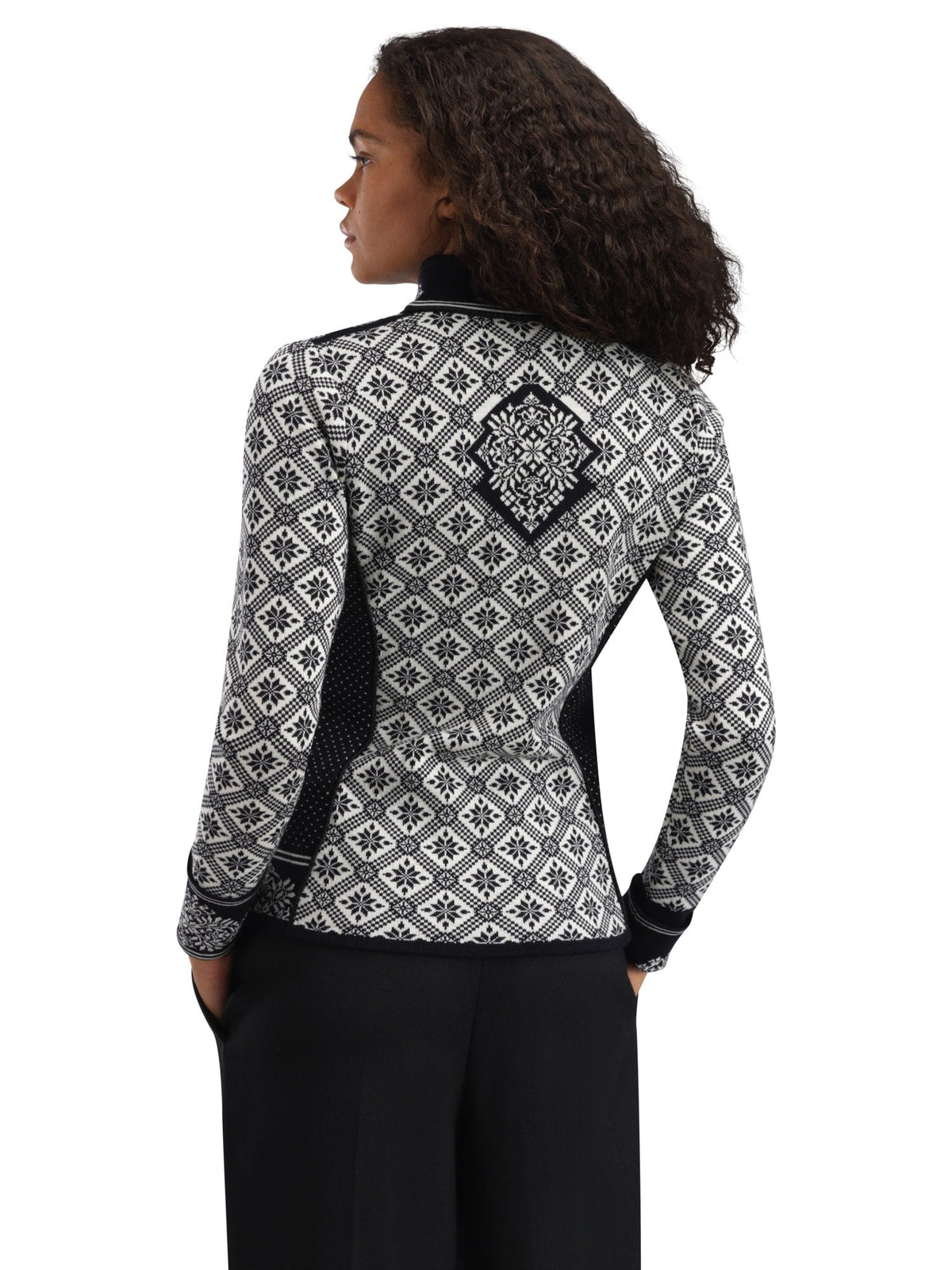 Dale of Norway Women Christiania Women's Jacket - Merino Wool Black Off-white