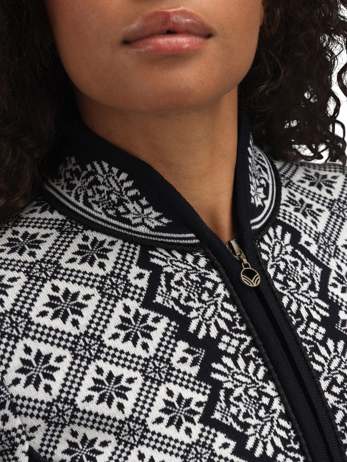 Dale of Norway Women Christiania Women's Jacket - Merino Wool Black Off-white