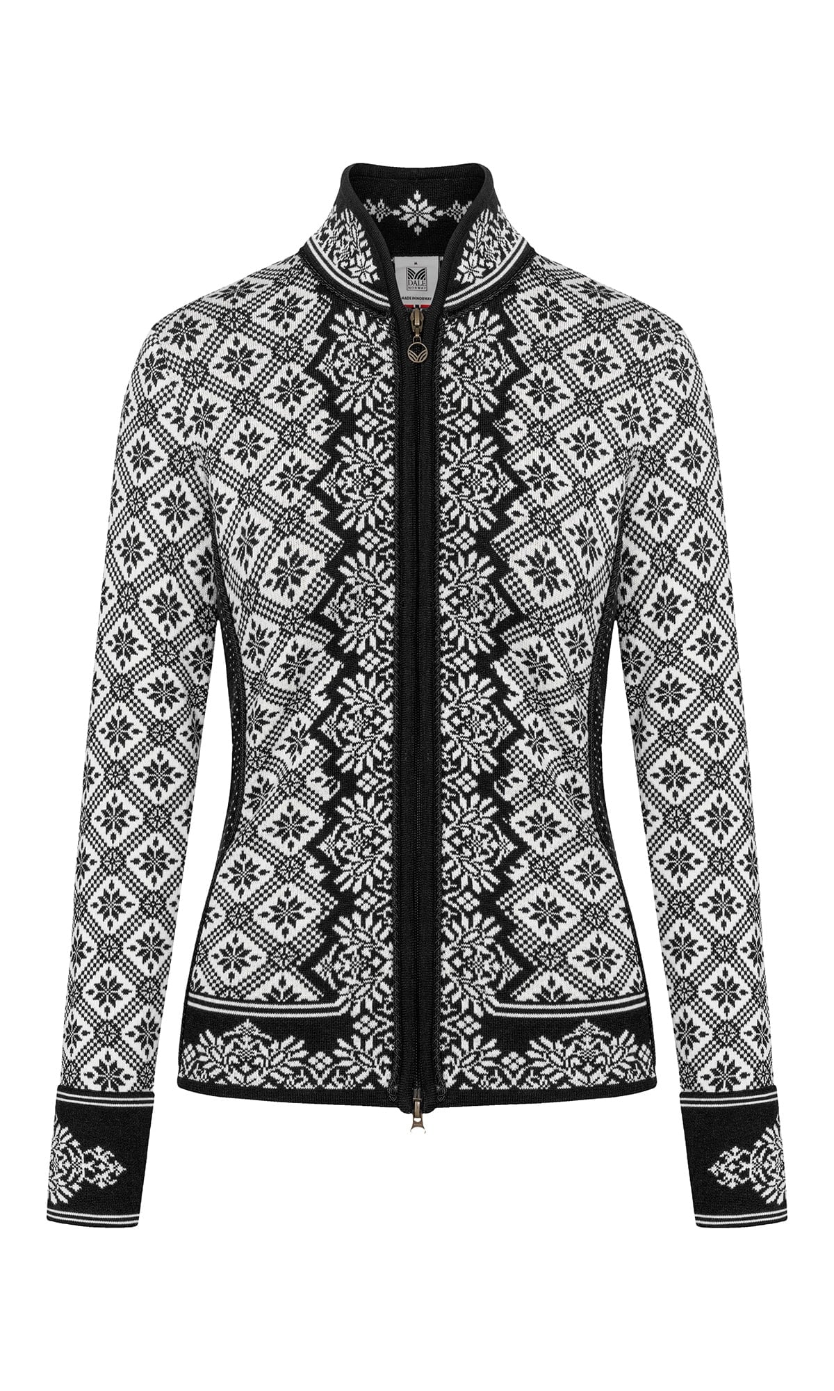 Dale of Norway Women Christiania Women's Jacket - Merino Wool Black Off-white