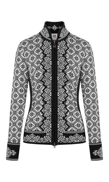 Dale of Norway Women Christiania Women's Jacket - Merino Wool Black Off-white