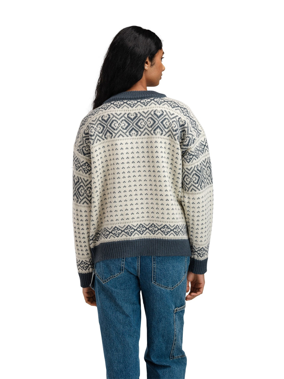 Dale of Norway Women Hannah Fem. Cardigan Offwhite Steel Lightcharcoal