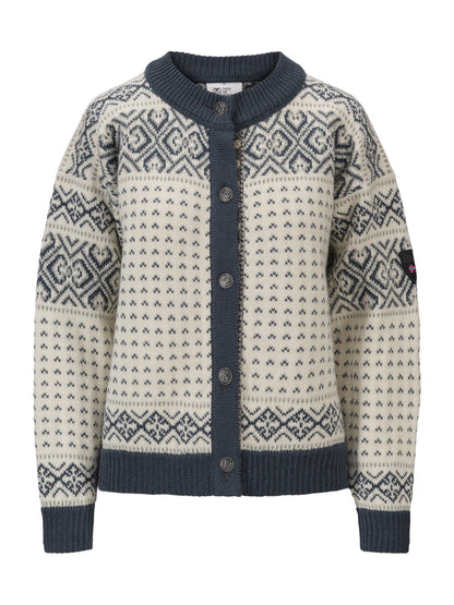 Dale of Norway Women Hannah Fem. Cardigan Offwhite Steel Lightcharcoal