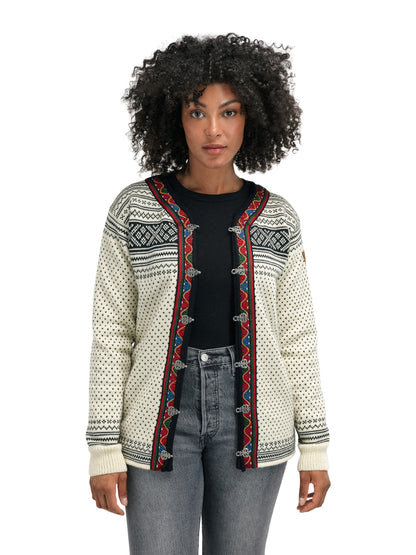 Dale of Norway Women Setesdal Unisex Jacket - Norwegian Wool  OFFWHITE BLACK