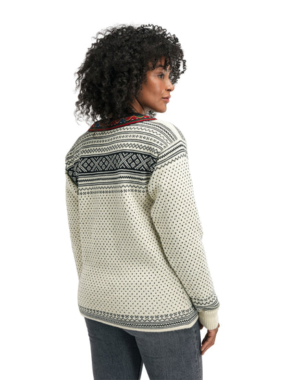 Dale of Norway Women Setesdal Unisex Jacket - Norwegian Wool  OFFWHITE BLACK