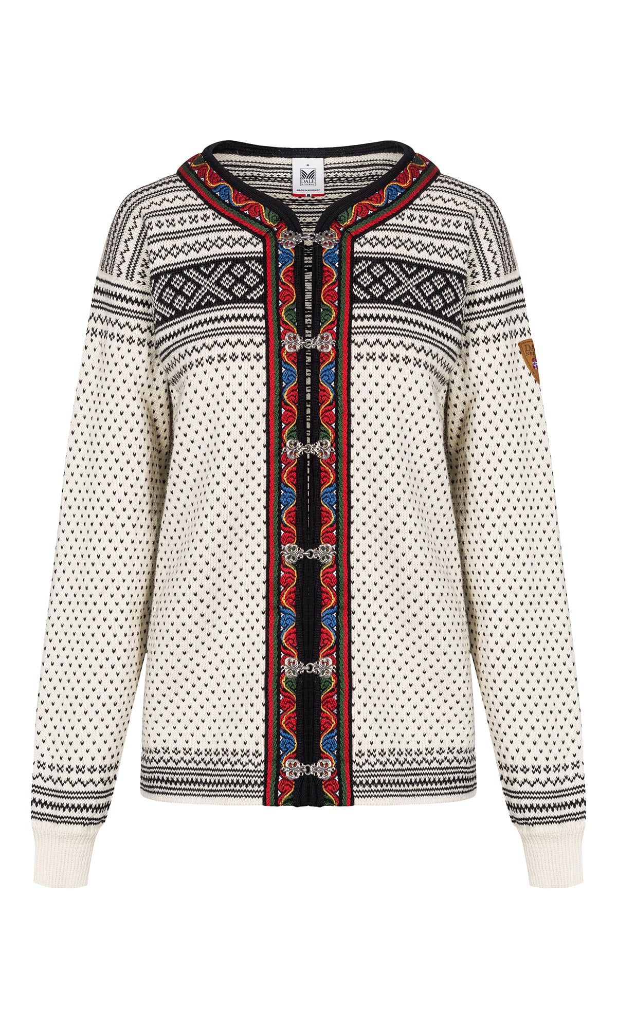 Dale of Norway Women Setesdal Unisex Jacket - Norwegian Wool  OFFWHITE BLACK