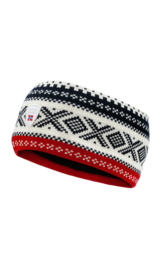 Dale of Norway Women|Men Dystingen unisex merino wool headband  Navy Offwhite Raspberry
