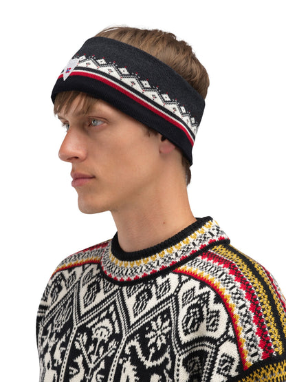 Dale of Norway Women|Men Moritz Headband - Merino Wool Dark charcoal Raspberry O