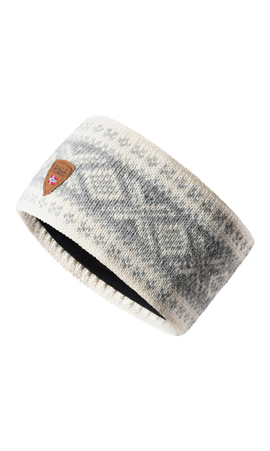 Dale of Norway Women|Men Cortina 1956 Headband - Norwegian Wool Grey White