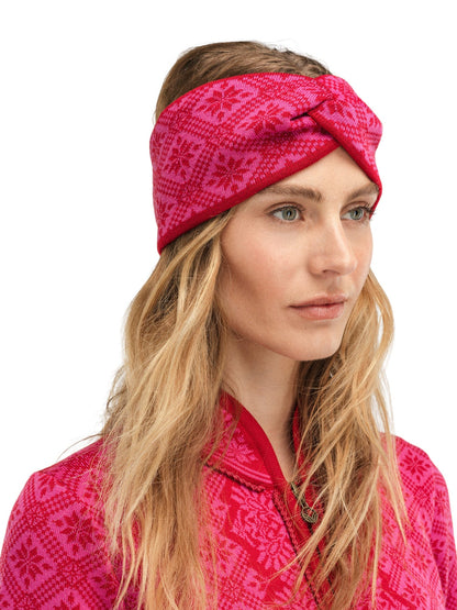 Dale of Norway Women Christiania Headband Raspberry Allium