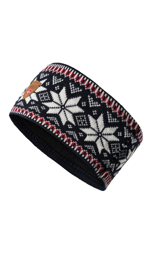 Dale of Norway Women|Men Garmisch Headband - Merino Wool Navy off white raspberry