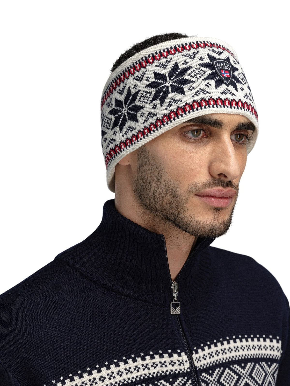 Dale of Norway Women|Men Garmisch Headband Offwhite Navy Raspberry