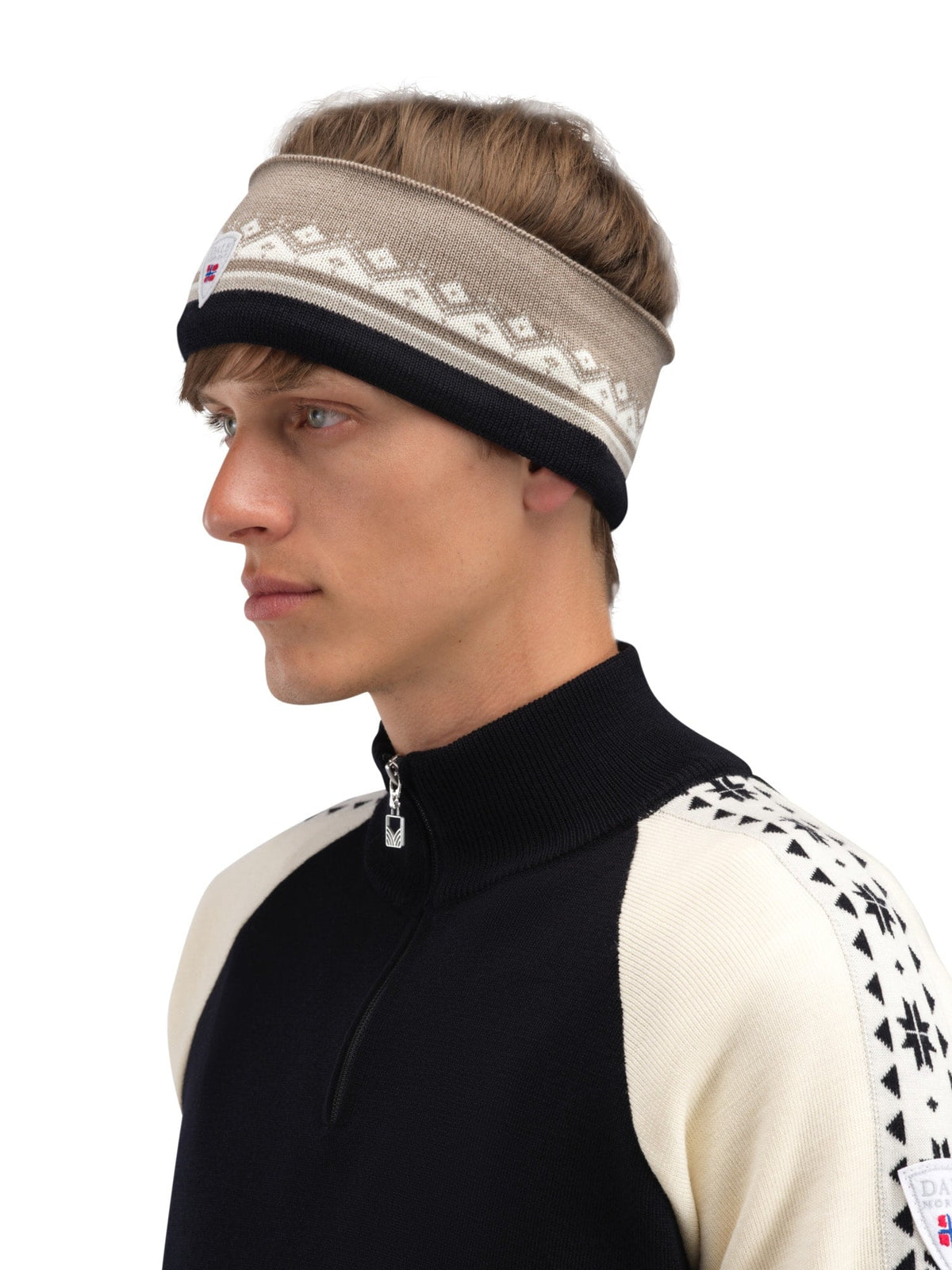 Dale of Norway Women Moritz Headband Mountainstone Offwhite Black