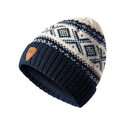 Dale of Norway Women|Men Cortina 1956 Hat - Norwegian Wool Navy White