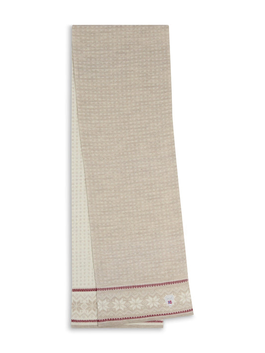 Dale of Norway Women|Men Garmisch Scarf Sand Mel. Off White Red Rose